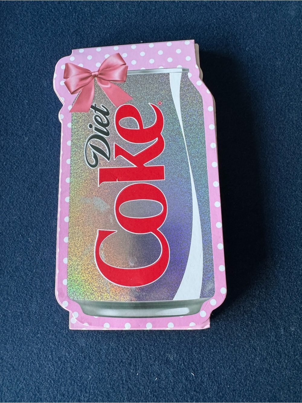 DIET Coke can logo on a Pink Polka Dot magnetic closure notebook! Hear the FIZZ🫧